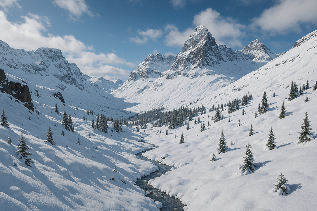 Snowy valley